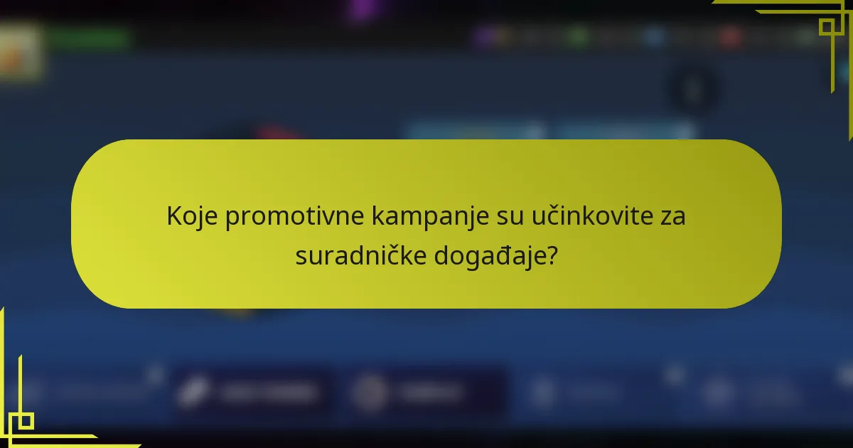 Koje promotivne kampanje su učinkovite za suradničke događaje?
